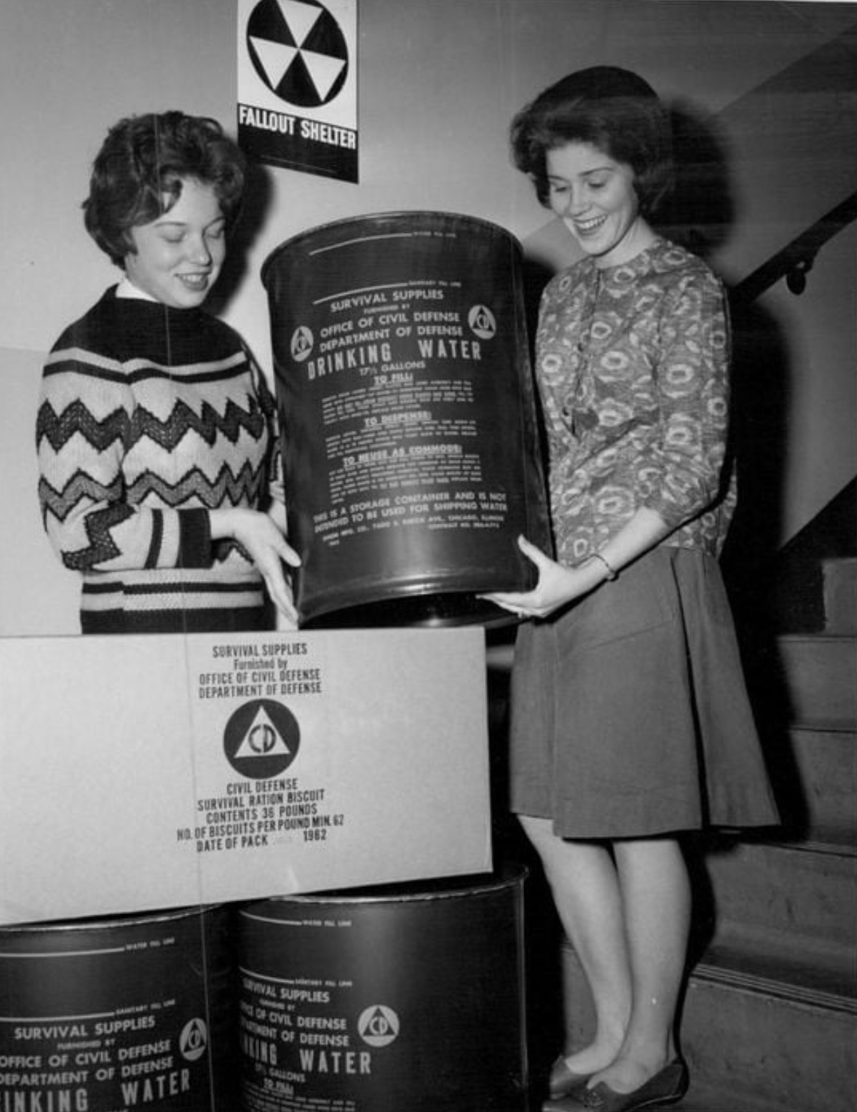 Stocking the Bomb Shelters, 1963 